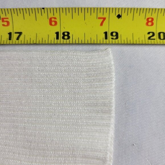 Vince Camuto Cardigan Size S Open Front Cut Out Center 3/4 Ribbed Sleeve White - Picture 8 of 9